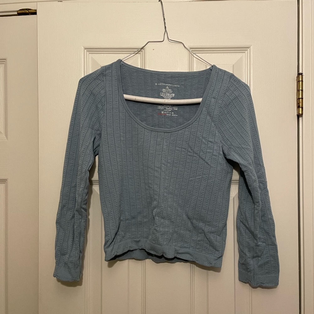 Anthropologie waist length fitted/ribbed long sleeve